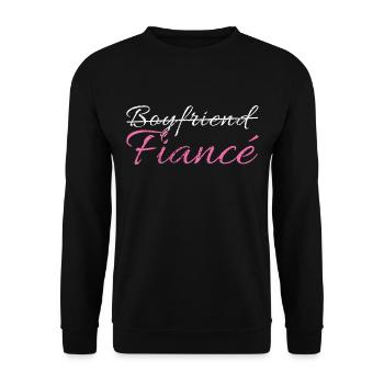 Engagement friend - Unisex Sweatshirt - black - Front - Alina (178cm) & Michal (187cm)