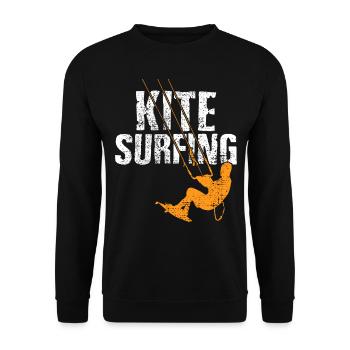 Kite surfing - Unisex Sweatshirt - black - Front - Alina (178cm) & Michal (187cm)