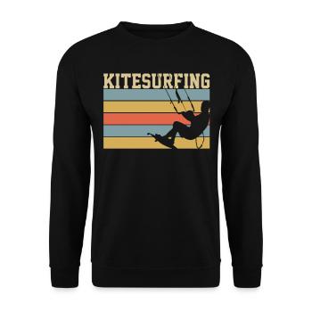 KITESURFING KITESURFER - Unisex Sweatshirt - black - Front - Alina (178cm) & Michal (187cm)
