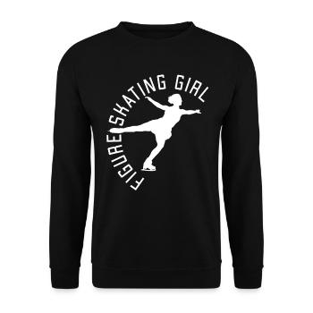 Eiskunstlauf - Unisex Pullover - Schwarz - Vorne - Alina (178cm) & Michal (187cm)