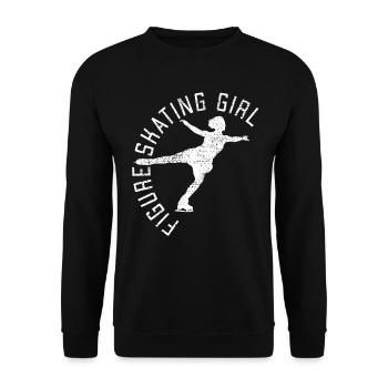 Eiskunstlaeuferin Eiskunstlauf Eiskunstlaufen - Unisex Pullover - Schwarz - Vorne - Alina (178cm) & Michal (187cm)