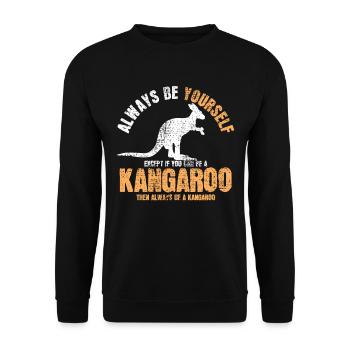 KANGAROO CHEMISE - Sweat-shirt Unisexe - noir - Devant - Alina (178cm) & Michal (187cm)