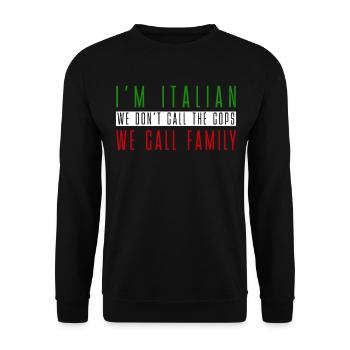 FAMILLE MAFIA ITALIENNE - Sweat-shirt Unisexe - noir - Devant - Alina (178cm) & Michal (187cm)