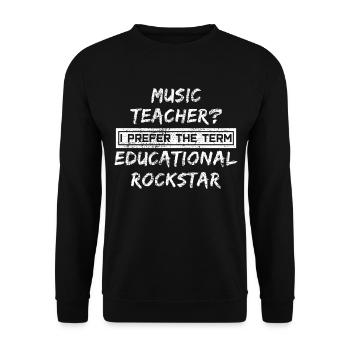 Musiklehrer - Unisex Pullover - Schwarz - Vorne - Alina (178cm) & Michal (187cm)