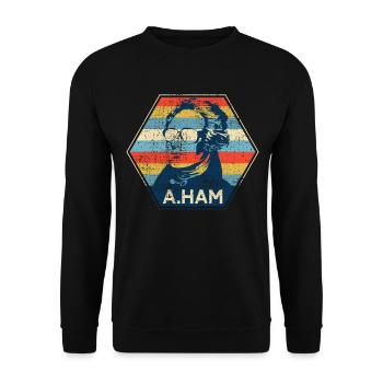 Alexander Hamilton - Unisex Pullover - Schwarz - Vorne - Alina (178cm) & Michal (187cm)