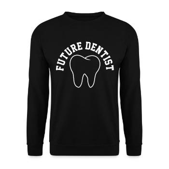 Diplôme d'étudiant en médecine dentaire - Sweat-shirt Unisexe - noir - Devant - Alina (178cm) & Michal (187cm)