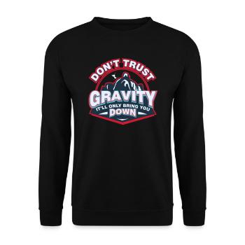 Funny Ski Statement - Unisex Sweatshirt - black - Front - Alina (178cm) & Michal (187cm)