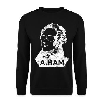 Alexander Hamilton - Sweat-shirt Unisexe - noir - Devant - Alina (178cm) & Michal (187cm)