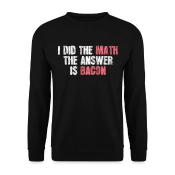 Humour mathématique - Sweat-shirt Unisexe - noir - Devant - Alina (178cm) & Michal (187cm)
