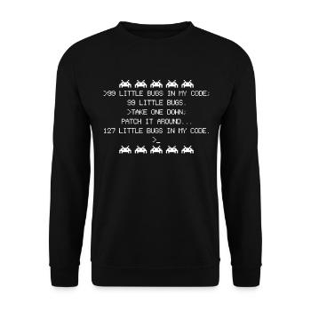 Programming debugging code codes - Unisex Sweatshirt - black - Front - Alina (178cm) & Michal (187cm)