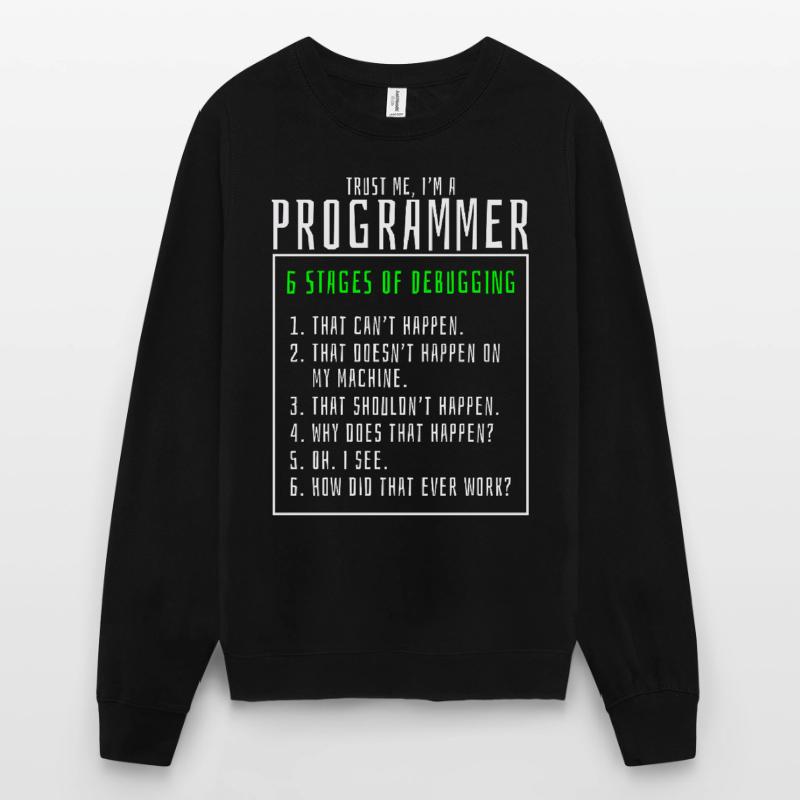 Debugging von Stufen Computerprogrammierer Unisex Pullover