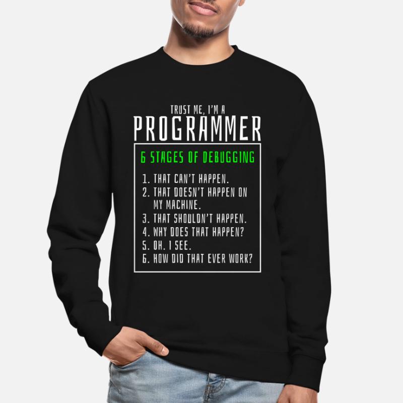 Debugging von Stufen Computerprogrammierer Unisex Pullover