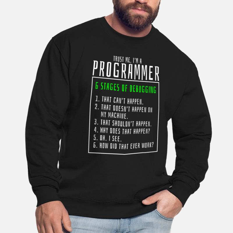Debugging von Stufen Computerprogrammierer Unisex Pullover