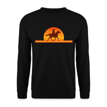 Reiten Reiten - Unisex Pullover - Schwarz - Vorne - Alina (178cm) & Michal (187cm)