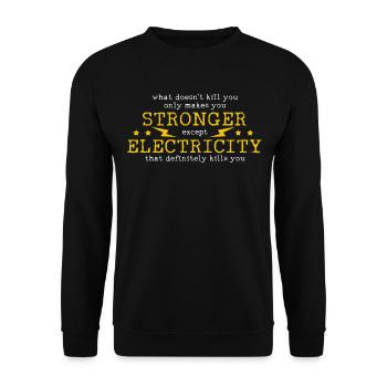 Électricien Sparky Electric T-shirt - Sweat-shirt Unisexe - noir - Devant - Alina (178cm) & Michal (187cm)