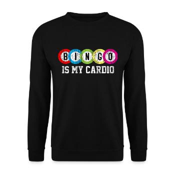 Bingo Bingo Bälle Cardio Bingo - Unisex Pullover - Schwarz - Vorne - Alina (178cm) & Michal (187cm)