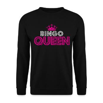 Bingo Bingo Königin Rosa Krone Bingo Spieler - Unisex Pullover - Schwarz - Vorne - Alina (178cm) & Michal (187cm)
