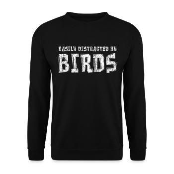 oiseau - Sweat-shirt Unisexe - noir - Devant - Alina (178cm) & Michal (187cm)