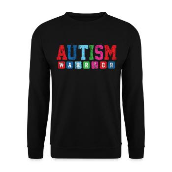 Autism Awareness Autism Warrior Autism - Unisex Sweatshirt - black - Front - Alina (178cm) & Michal (187cm)