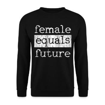 Féministe comme le féminisme futur - Sweat-shirt Unisexe - noir - Devant - Alina (178cm) & Michal (187cm)