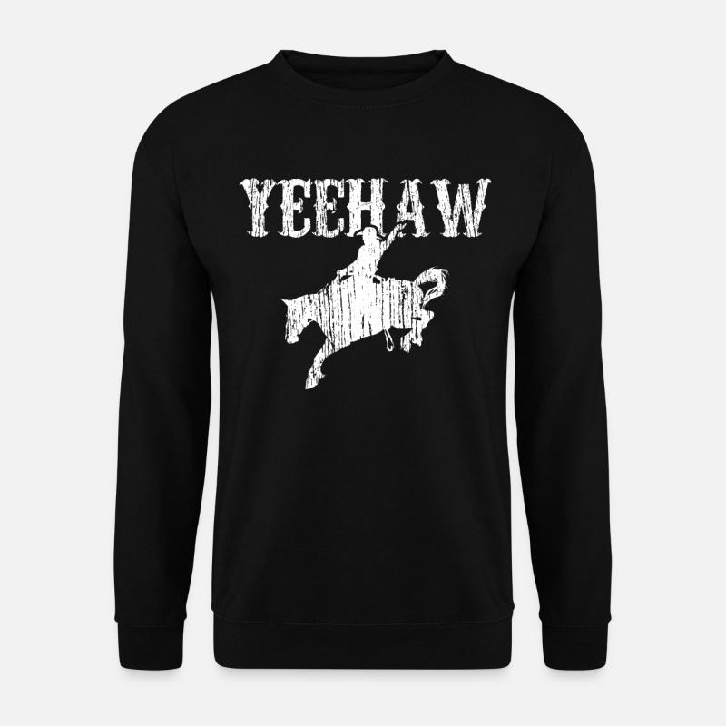 Pferd Rding Yeehaw - Unisex Pullover - Schwarz