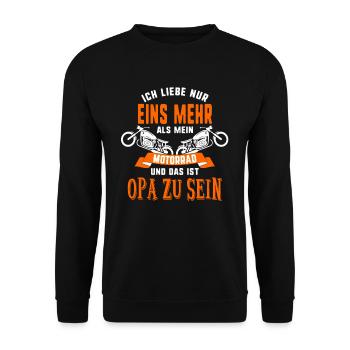 Moto papy - Sweat-shirt Unisexe - noir - Devant - Alina (178cm) & Michal (187cm)