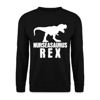 Krankenschwester - Unisex Pullover - Schwarz - Vorne - Alina (178cm) & Michal (187cm)