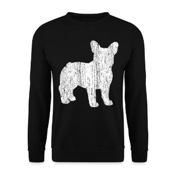 Bulldog français - Sweat-shirt Unisexe - noir - Devant - Alina (178cm) & Michal (187cm)