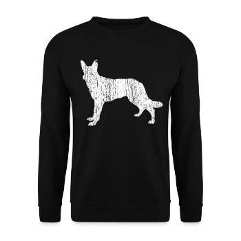 Chien de berger allemand - Sweat-shirt Unisexe - noir - Devant - Alina (178cm) & Michal (187cm)