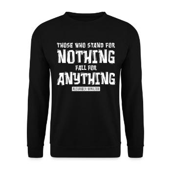 Alexander Hamilton - Unisex Pullover - Schwarz - Vorne - Alina (178cm) & Michal (187cm)