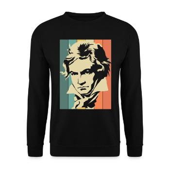 Beethoven - Unisex Sweatshirt - black - Front - Alina (178cm) & Michal (187cm)