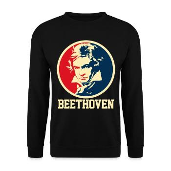Beethoven - Unisex Sweatshirt - black - Front - Alina (178cm) & Michal (187cm)