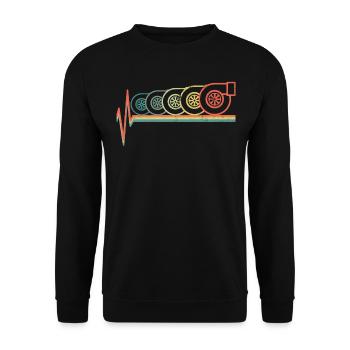 turbo - Unisex Sweatshirt - black - Front - Alina (178cm) & Michal (187cm)
