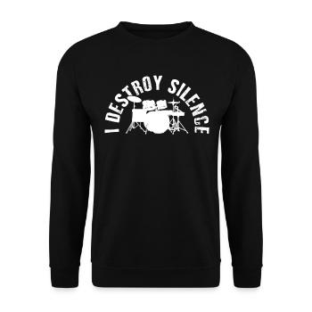 Schlagzeug - Unisex Pullover - Schwarz - Vorne - Alina (178cm) & Michal (187cm)