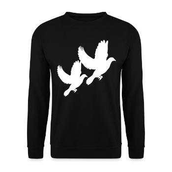 colombe - Sweat-shirt Unisexe - noir - Devant - Alina (178cm) & Michal (187cm)