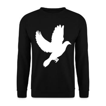 colombe - Sweat-shirt Unisexe - noir - Devant - Alina (178cm) & Michal (187cm)