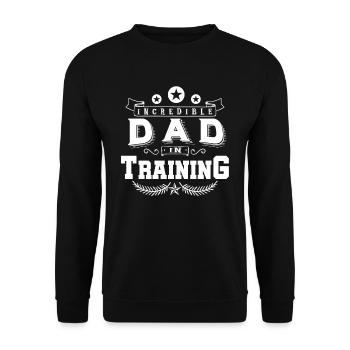 Dad Father in Training Gift - Unisex Sweatshirt - black - Front - Alina (178cm) & Michal (187cm)