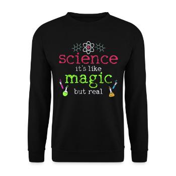 Science science science - Unisex Sweatshirt - black - Front - Alina (178cm) & Michal (187cm)