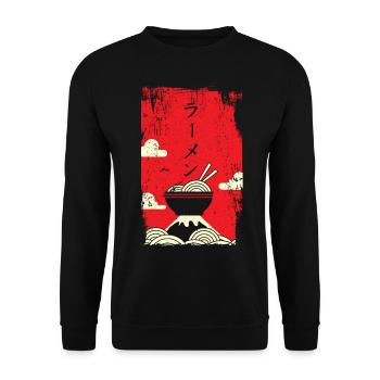 Ramen noodles Japanese art - Unisex Sweatshirt - black - Front - Alina (178cm) & Michal (187cm)