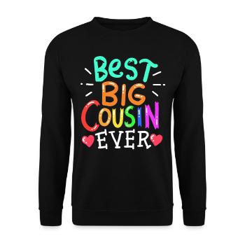 Best Big Cousin Family Reunion Cute - Unisex Sweatshirt - black - Front - Alina (178cm) & Michal (187cm)