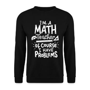 Mathelehrer - Unisex Pullover - Schwarz - Vorne - Alina (178cm) & Michal (187cm)