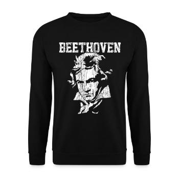 Beethoven - Unisex Sweatshirt - black - Front - Alina (178cm) & Michal (187cm)