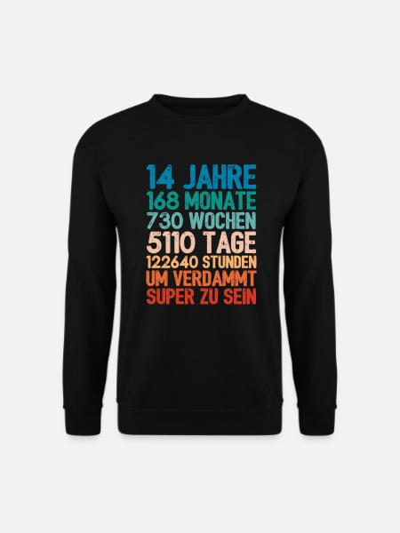 Geburtstagsgeschenk Für 14 Jährige 14. Geburtstag - Unisex Pullover - Schwarz