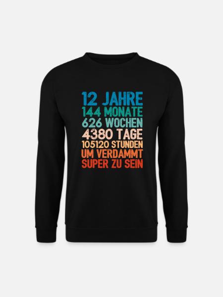 Birthday gift For 12 year olds 12th birthday - Unisex Sweatshirt - black