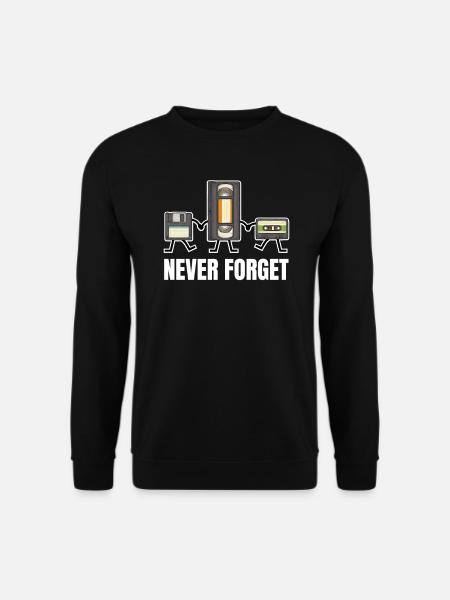 Diskette Videokassette Kassette Retro Classic 90er - Unisex Pullover - Schwarz