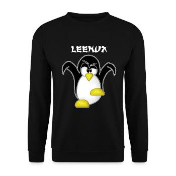 Linux Computer Nerd Geek Cadeau Admin. Informatique - Sweat-shirt Unisexe - noir - Devant - Alina (178cm) & Michal (187cm)
