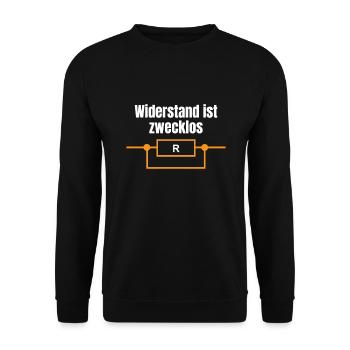 Electronics Technician Electrician Electricity Volt Watt Ohm - Unisex Sweatshirt - black - Front - Alina (178cm) & Michal (187cm)
