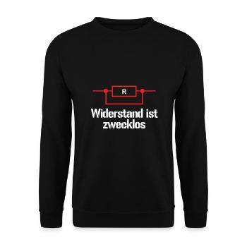 Electronics Technician Electrician Electricity Volt Watt Ohm - Unisex Sweatshirt - black - Front - Alina (178cm) & Michal (187cm)