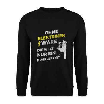 Electronics Technician Electrician Electricity Volt Watt Ohm - Unisex Sweatshirt - black - Front - Alina (178cm) & Michal (187cm)