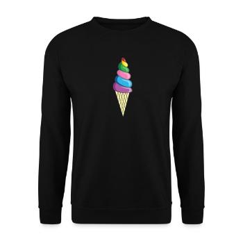 LGBT Pride Gay Lesbians Against Homophobia Sexism - Unisex Sweatshirt - black - Front - Alina (178cm) & Michal (187cm)